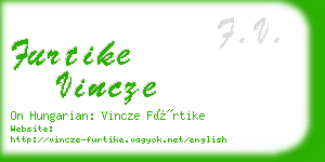 furtike vincze business card